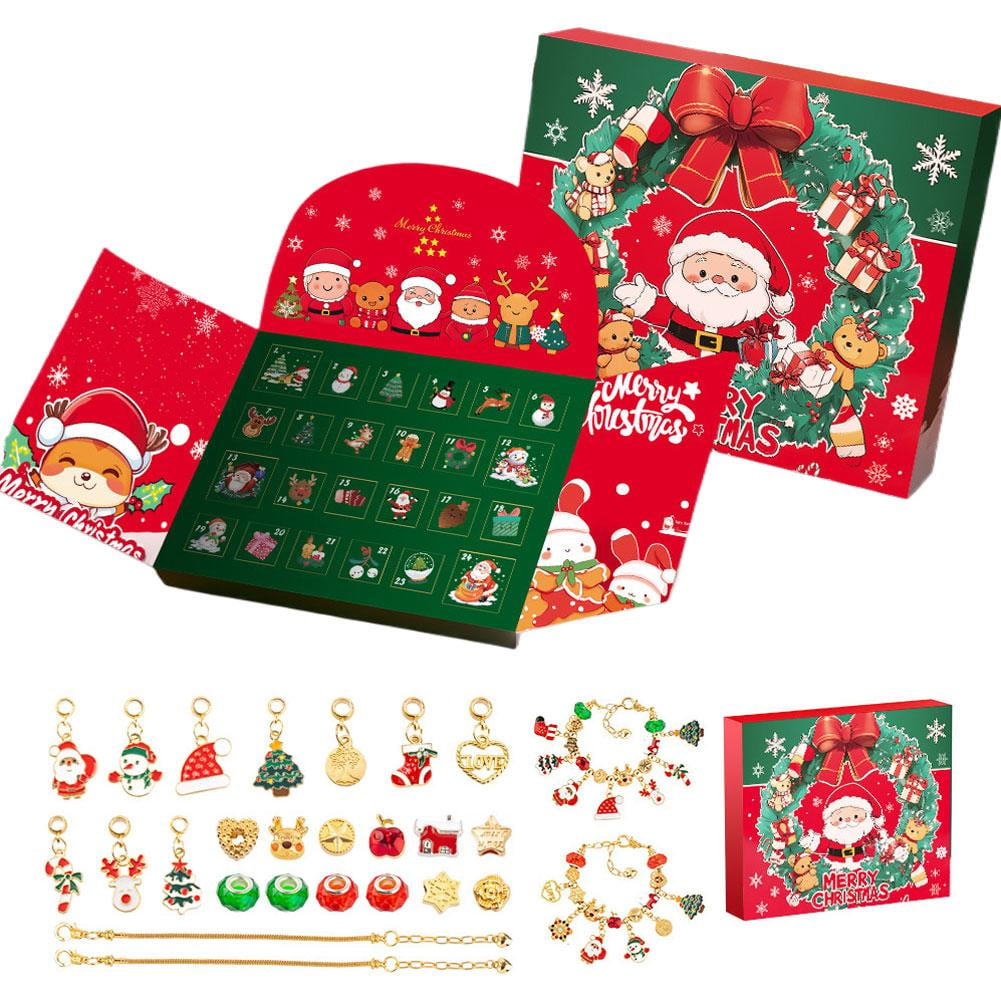 Christmas Bracelet Advent Calendar with 24 Unique Charms for Kids