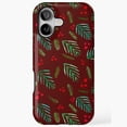 thumbnail image 1 of Christmas Branches Berries Red Festive Holiday Pattern Tough Phone Case with iPhone 17 to 11 Pro Max, 1 of 2