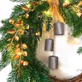 thumbnail image 1 of Christmas Brass Cow Bells Set, Shabby Style Metal Hanging Decor with Sturdy Rope, Rustic Sound for Wind, Festive Ornament for Doorways Fireplaces Holiday Cheer, 1 of 9