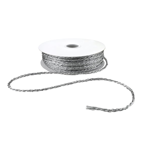 Christmas Brilliant Metallic Cording, 3/32-Inch, 10-Yard - Silver