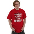 thumbnail image 1 of Christmas Bringing Joy to the World Men's Graphic T Shirt Tees Brisco Brands X, 1 of 6