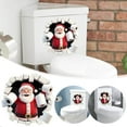 thumbnail image 1 of Christmas Broken Wall & Santa Claus Stickers - Creative Toilet Paper Decor Stickers, Removable Adhesive Decals for Home Decor, Fun Festive Accents for Bathrooms & Living Spaces, 1 of 1