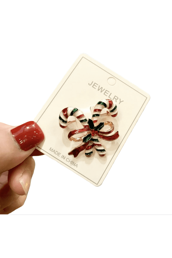 Christmas Brooch Badge - Personalized Holiday Enamel Pin with Santa, Reindeer, Snowflake Designs, Gold-Metal Clasp, Perfect for Winter Wear & Parties