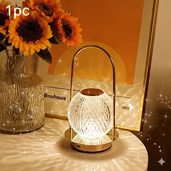 Christmas Bubble Lights with Plastic, for desk, Ball Crystal Night Light, USB Rechargeable Portable