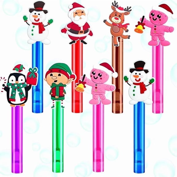 Christmas Bubble Wands 24 Piece Party Favors for Kids
