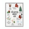 thumbnail image 1 of Christmas Bucket List Seasonal Items Food Winter Word Design Gray Farmhouse Rustic Oversized Framed Giclee Texturized Art by Daphne Polselli, 1 of 8
