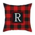 thumbnail image 1 of Christmas Buffalo Check Plaid Throw Pillow Covers Cushion Case for Farmhouse Home Decor , Holiday Throw Pillow Cover for Xmas Winter Sofa Couch Bedroom Red and Black, 18 x 18 Inches, 1 of 5