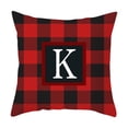 thumbnail image 1 of Christmas Buffalo Check Plaid Throw Pillow Covers Cushion Case for Farmhouse Home Decor , Holiday Throw Pillow Cover for Xmas Winter Sofa Couch Bedroom Red and Black, 18 x 18 Inches, 1 of 5