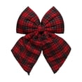 thumbnail image 1 of Christmas Buffalo Plaid Bows Decorations Buffalo Plaid Christmas Wreaths Velvet Bows for Indoor and Outdoor Decorations, 1 of 6