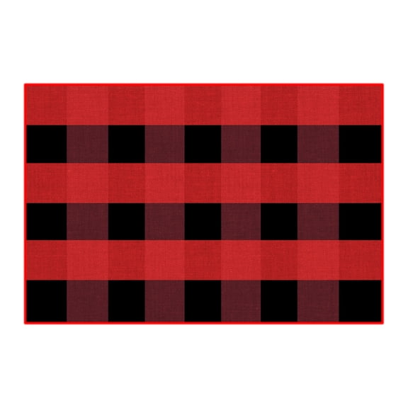 Christmas Buffalo Plaid Checkered Rug, 15.7x23.6 inch Front Door Mats, Washable Area Rugs for Farmhouse/Entryway/Home Entrance
