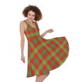 thumbnail image 1 of Christmas Buffalo Plaid Print Sleeveless Knee Length Dress, Jesus Christian Fashion Summer Maxi Dress For Women, 1 of 4