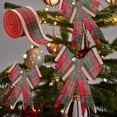 thumbnail image 1 of Christmas Buffalo Plaid Ribbons Burlap Wired Edge Plaid Ribbons 78.74x2.48Inch Width Check Gingham Fabric Craft Ribbon for DIY Bows Wrapping Decoration (Green-Red), 1 of 6
