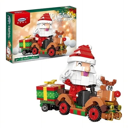 Christmas Building Block Set, Santa Claus And Reindeer Character Set, Building Block Toy