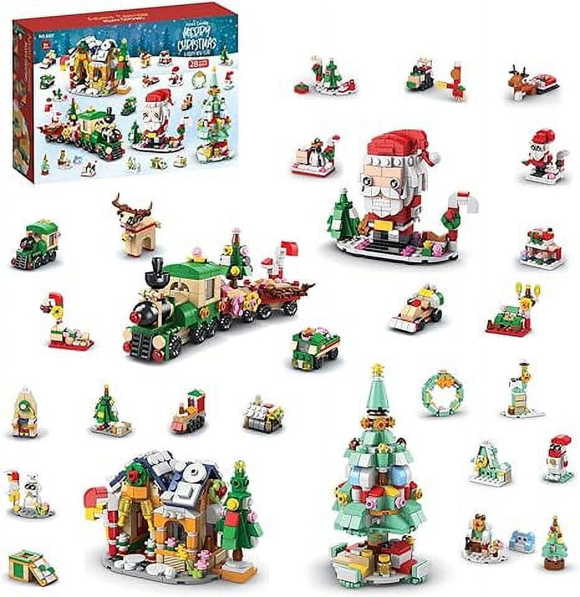 Christmas Building Blocks Set 24 Days Countdown Calendar Toys for Kids, 6 in 1 Santa Claus Building Toys (1122PCS )
