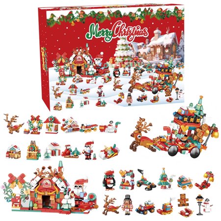 Christmas Building Blocks Christmas Village House Building Set, Holiday Assembly Gift Box, Suitable Christmas Gift For Children Aged 6 And Up - Reindeer
