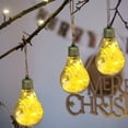 thumbnail image 1 of Christmas Bulb Lights with Flower, Transparent Christmas Ball Lights Hanging Ornaments, Battery Operated LED Lights, Glass DIY Light Bulb with Rope for Xmas Tree Thanksgiving Wedding Party Decoration, 1 of 6