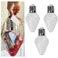 thumbnail image 1 of Christmas Bulb Shaped Gift Jar - 1pc Festive Hanging Decor & Gift Container, Durable Material with Decorative Details, Perfect for Christmas Tree, Home Shelves, Enhances Holiday Ambiance, White, 1 of 9