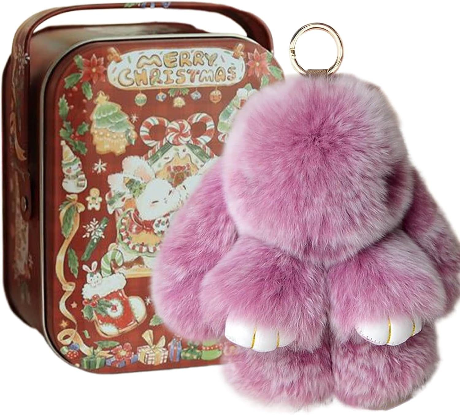Christmas Bunny Cute Lulu Keychain With Tin Bunny Keychain With Box Lulu Bunnylulu Keychain Handmade Soft Bunny Walmart