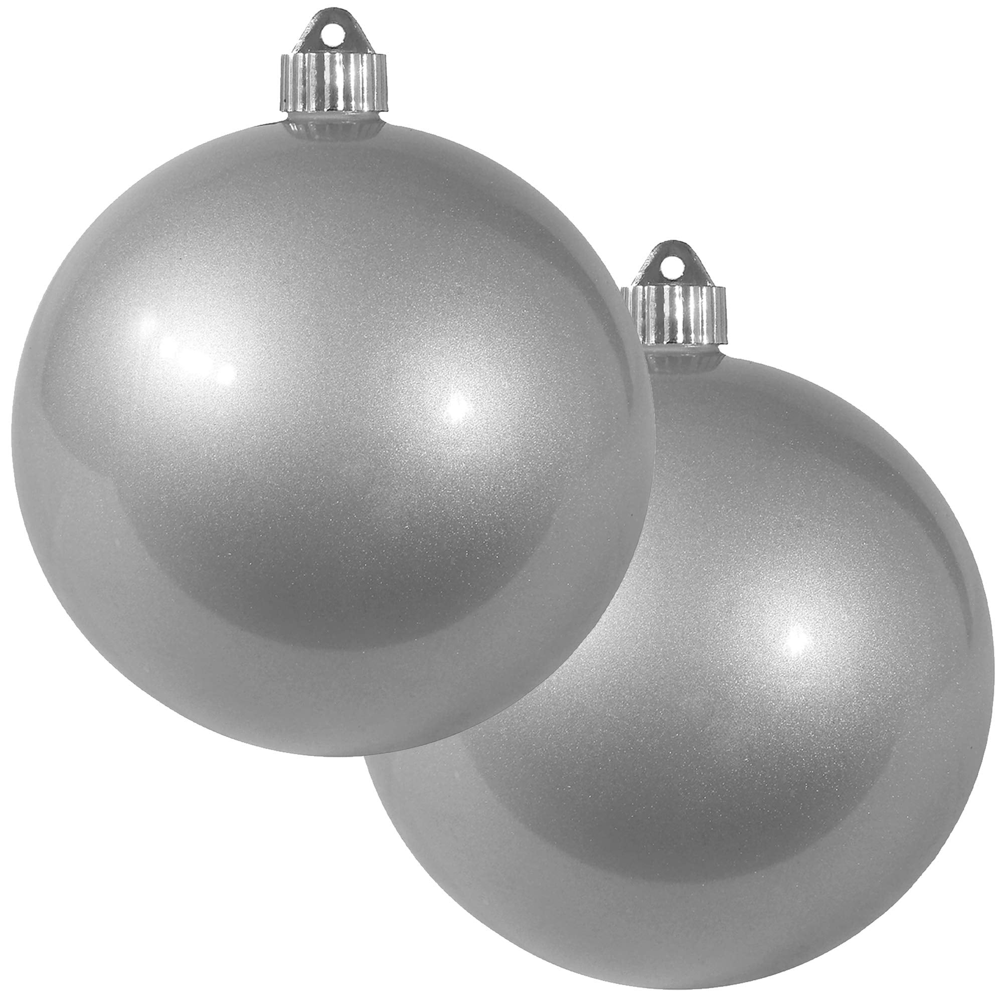 Christmas By Krebs 6" (150mm) Candy Silver [2 Pieces] Solid Commercial