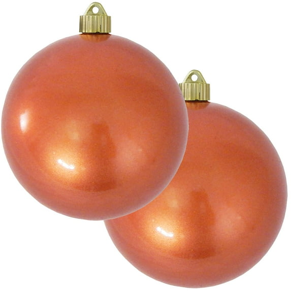Christmas By Krebs 8" (200mm) Candy Red Ornament, Commercial Shatterproof UV Resistant Plastic Christmas Ball Decoration