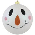 thumbnail image 1 of Christmas By Krebs 8" (200mm) Commercial Grade Indoor Outdoor Moisture Resistant Shatterproof Plastic Ball Ornament (Snowball Glitter Smiley Face), 1 of 7