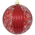 thumbnail image 1 of Christmas By Krebs 8" (200mm) Commercial Grade Indoor Outdoor Moisture Resistant Shatterproof Plastic Ball Ornament (True Love Red with Wedges), 1 of 6