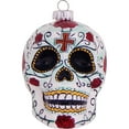 thumbnail image 1 of Christmas By Krebs Blown Glass  Collectible Tree Ornaments  (3.5" Candy Day of the Dead Skull), 1 of 6