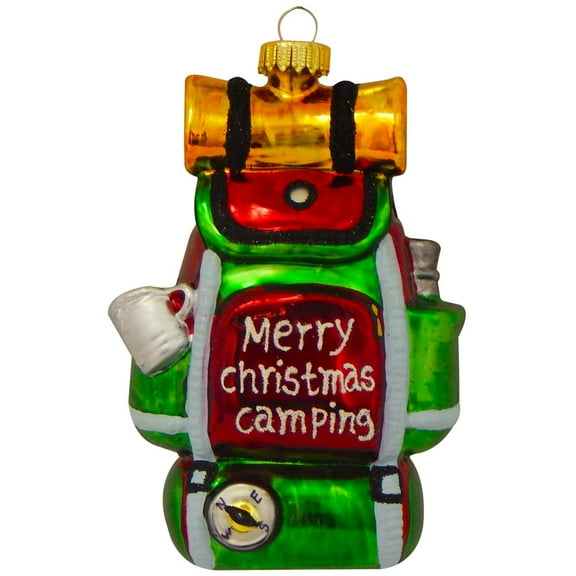 Christmas By Krebs Blown Glass  Collectible Tree Ornaments  (4 3/4" Backpack)