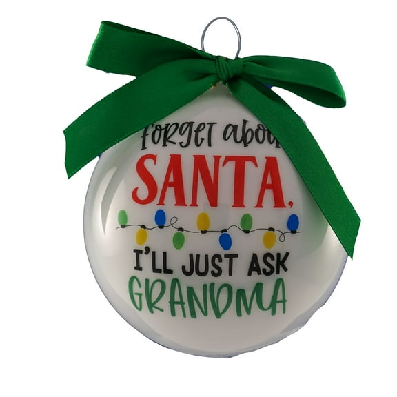 Christmas By Krebs Made in The USA Designer Seamless Family Glass Christmas Ball Ornaments (Grandma)