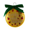 thumbnail image 1 of Christmas By Krebs Made in The USA Designer Seamless Family Glass Christmas Ball Ornaments (Teacher Gold), 1 of 2