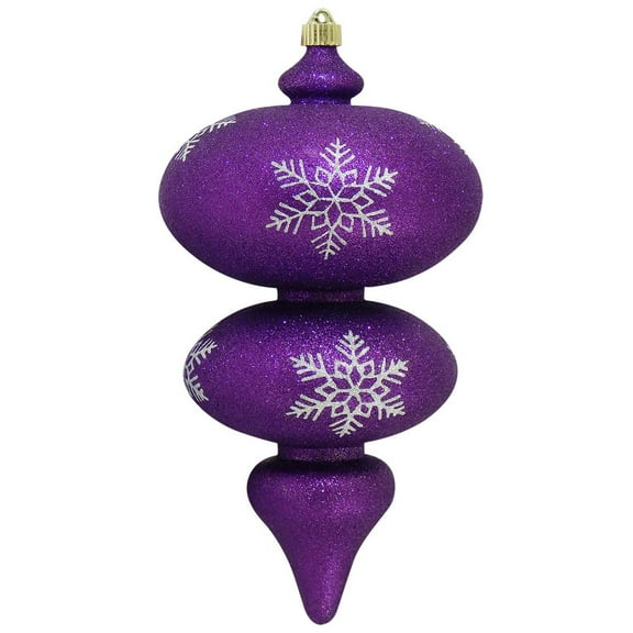 Christmas By Krebs Shattererproof Plastic Finial Ornament (Purple, 15 inch (380mm))