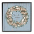 thumbnail image 1 of Christmas By The Sea Shell Wreath Holiday Graphic Art Black Framed Art Print Wall Art, 1 of 8