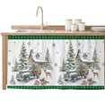 thumbnail image 1 of Christmas Cabinet Curtains 28"x51" Sink Skirt for Bathroom Kitchen, Farmhouse Truck Trees Elk Gifts Winter Plaid Green Self Stick Adhesive Under Desk Covers Tall Laundry Cabinet Storage Organizer, 1 of 8