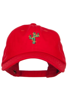 Christmas Cactus Embroidered Unstructured Cap - Red OSFM
