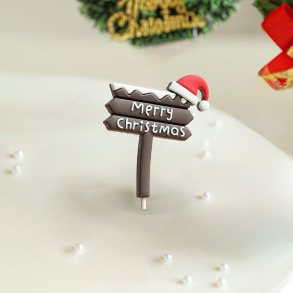 Christmas Cake Decorations Under 5 ! Yannianjz Edible Cake Toppers Festive Baking Decor Holiday Cake Ornaments Christmas Party Supplies for Birthday Wedding Celebration Party Decor