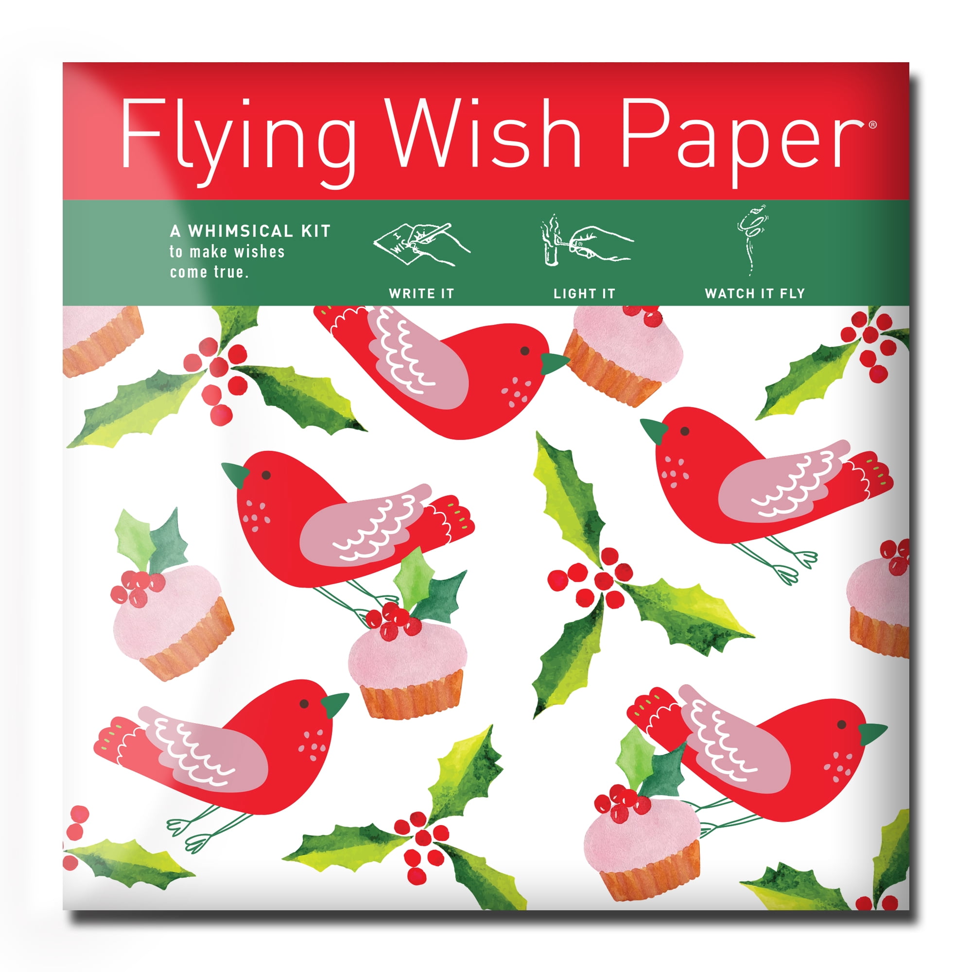 Christmas Cakes & Cupcakes Flying Wish Paper – Large Kit 7" x 7"