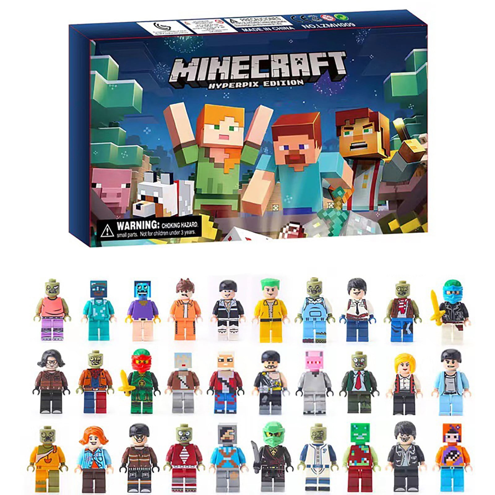 Christmas Calendar 2024 Mcraft, 24 Days Toy Figures Building Blocks