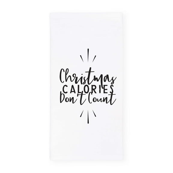 Christmas Calories Don't Count Holiday Kitchen Tea Towel