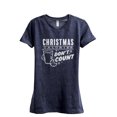 thumbnail image 1 of Christmas Calories Don't Count Women's Fashion Relaxed T-Shirt Tee Heather Navy 2X-Large, 1 of 3