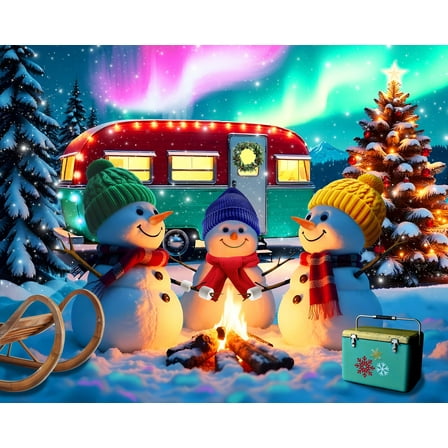 Springbok 500 Piece Christmas Campers Jigsaw Puzzle for Adults - Made in USA