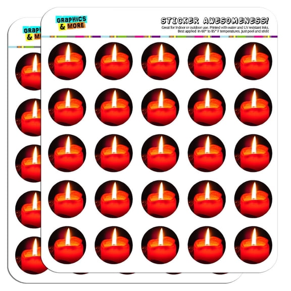 Christmas Candle Advent Wreath Holiday 1" Scrapbooking Crafting Stickers