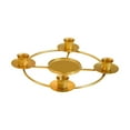 thumbnail image 1 of Christmas Candle Holder 5 Heads Candlestick Holders for Pillar Candles Candelabra Decoration for Wedding Home Holiday Party Table Centerpiece (Gold), 1 of 8
