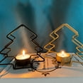 thumbnail image 1 of Christmas Candle Holder Decoration, Double Layer Metal Christmas Tree Iron Candlestick Holders, Home Decor Metal Candle Holder Stand for Holiday Party Table Centerpieces Wedding Home, 1 of 7