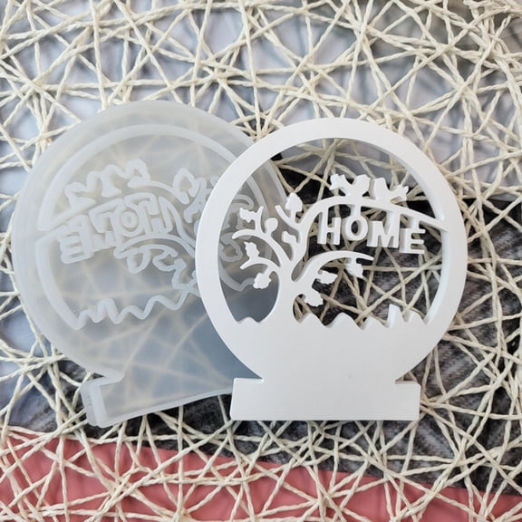 Christmas Candle Holder Silicone Molds House Shaped Lamp Shade Resin Casting Silicone Molds Art Craft Mould for Easter Wedding Ornament