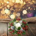 thumbnail image 1 of Christmas Candle Holders Artificial Fall Leaves Garland for Thanksgiving Christmas Party Wedding Table Centerpiece Fireplace Decoration 8.66 in, 1 of 6