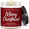 thumbnail image 1 of Christmas Candle, Merry Christmas Candle, Christmas Scented Candles, Winter Candle, Holiday Candles, Christmas Decor, Pine Candle, Candle Christmas, Xmas Candles, Holiday Scented Candles - 9oz, 1 of 6