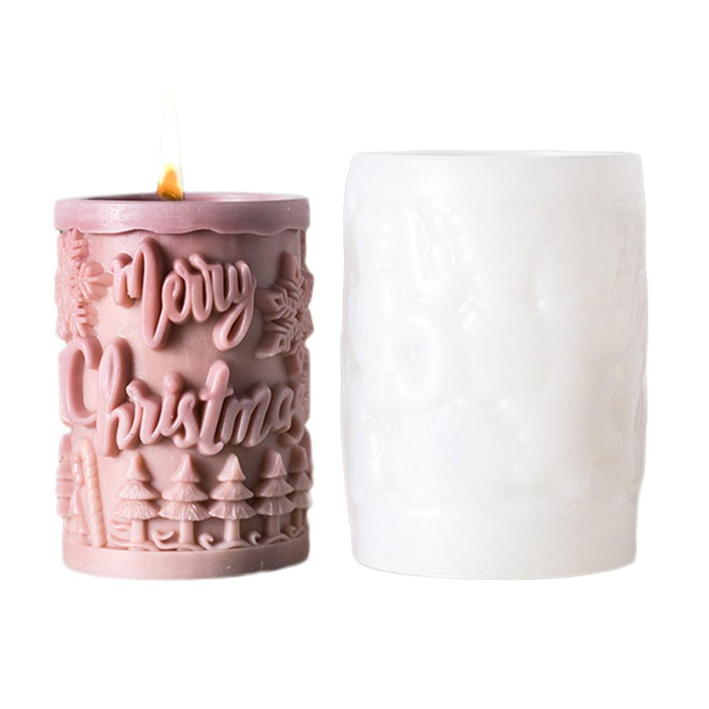 Christmas Candle Molds,Silicone Soap Mould for Making Soy Wax Beeswax Silicone Candles Candle Handmade Craft,3D