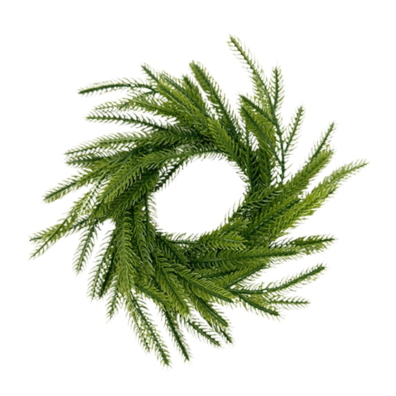Christmas Candle Ring Decorations Candle with Red Berry Pinecone, Xmas Ring Candle for Table Centerpiece Decoration Wedding Holiday Snowy Pine Garland Candle Ring Holder for Christmas Decorations