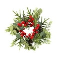 thumbnail image 1 of Christmas Candle Ring, Floral Candle Wreath Centerpiece for Dining Table Holiday Decorations Wedding Party Centerpiece(E), 1 of 6