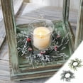 thumbnail image 1 of Christmas Candle Ring Garland under $5! Bzdzmqm Christmas Candle Ring Garland Pine Cones Red Berries, Flocked Eucalyptus Cedar Branches Artificial Snow, Hanging Tabletop Centerpiece, Kitchen Cabinet, 1 of 9